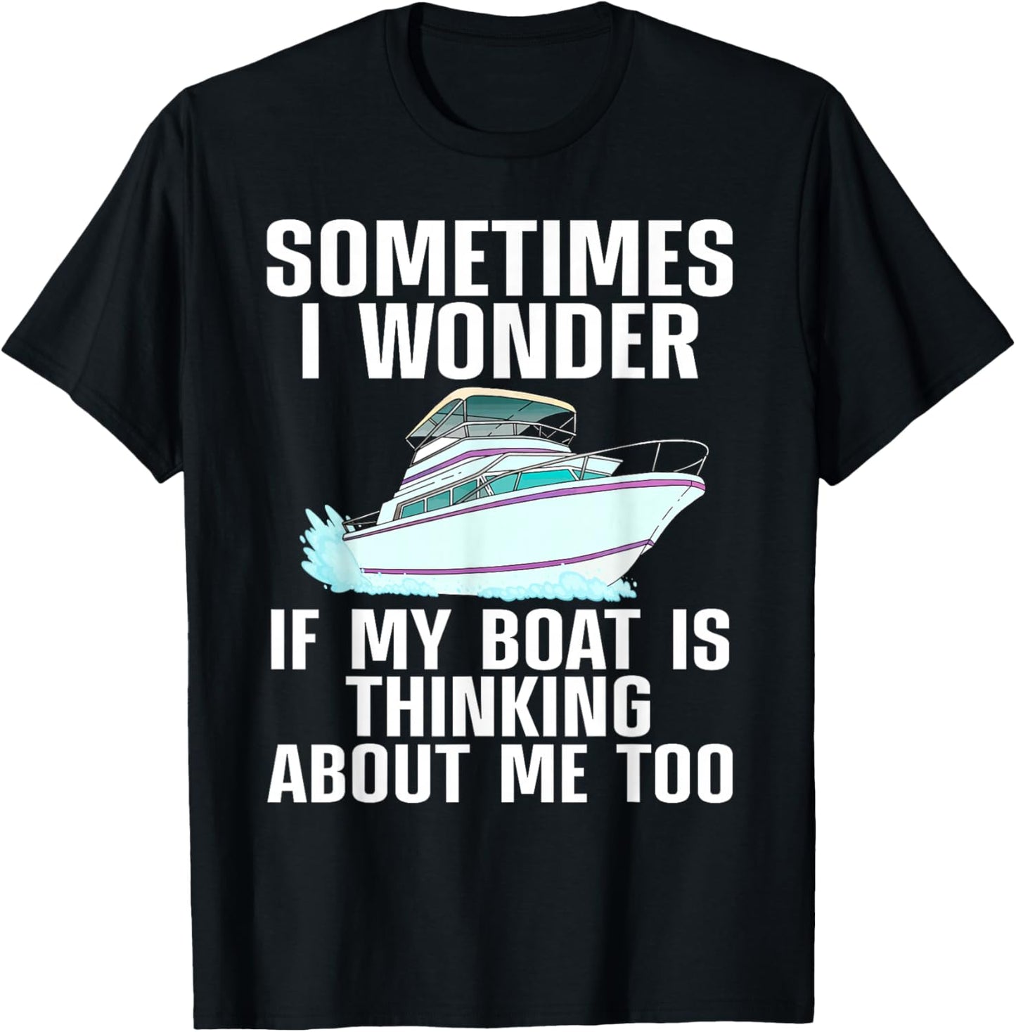 Funny Boat Art Women Boating Watercraft Boat Owner T-Shirt - T-Shirt | Black