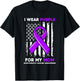 I Wear Purple For My Mom Mother Pancreatic Cancer Awareness T-Shirt - T-Shirt | Black