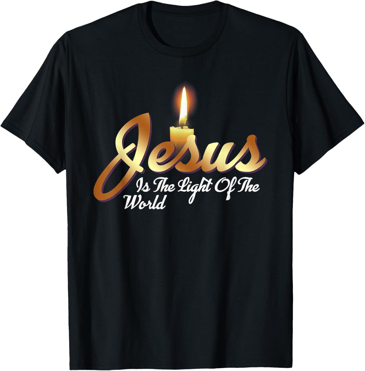 Jesus Is The Light Of The World Christian T-Shirt - T-Shirt | Black