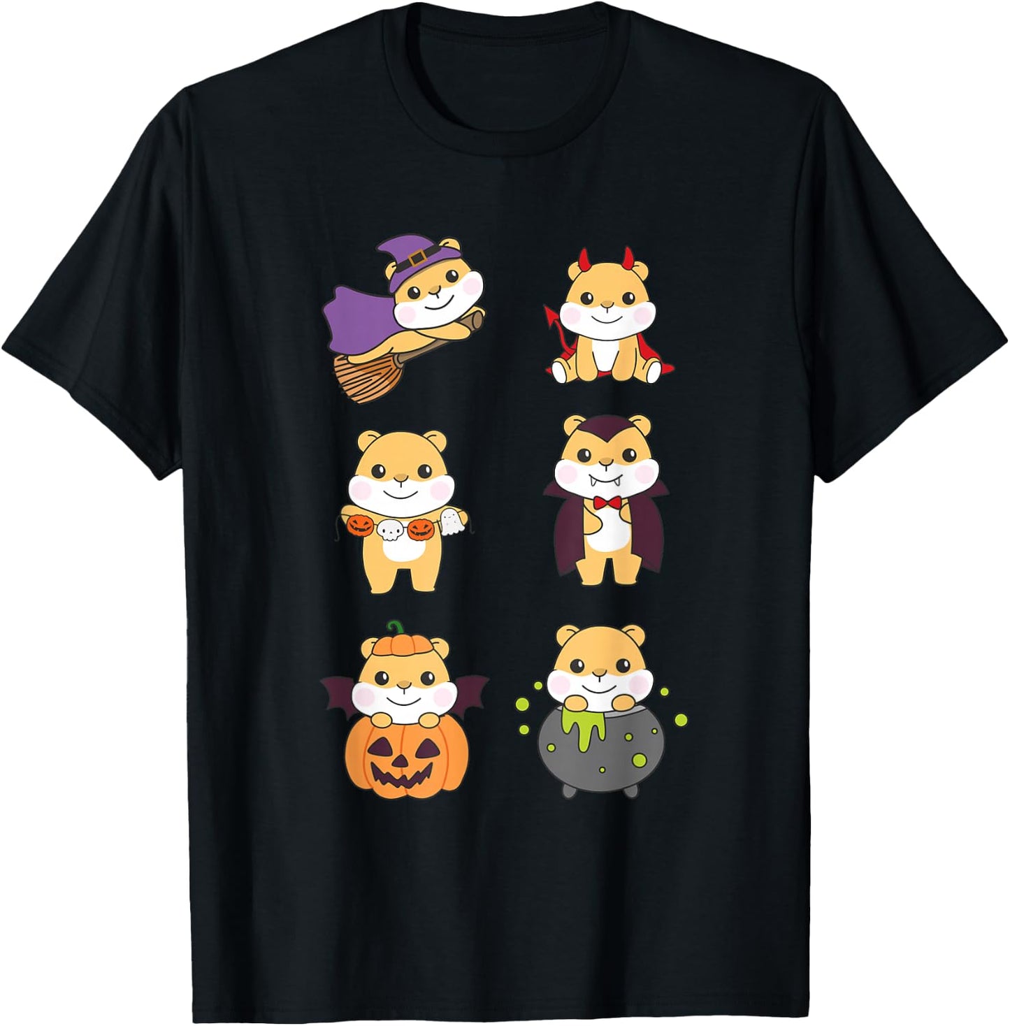 Hamster Halloween Costume Hamster Halloween T-Shirt - T-Shirt | Black