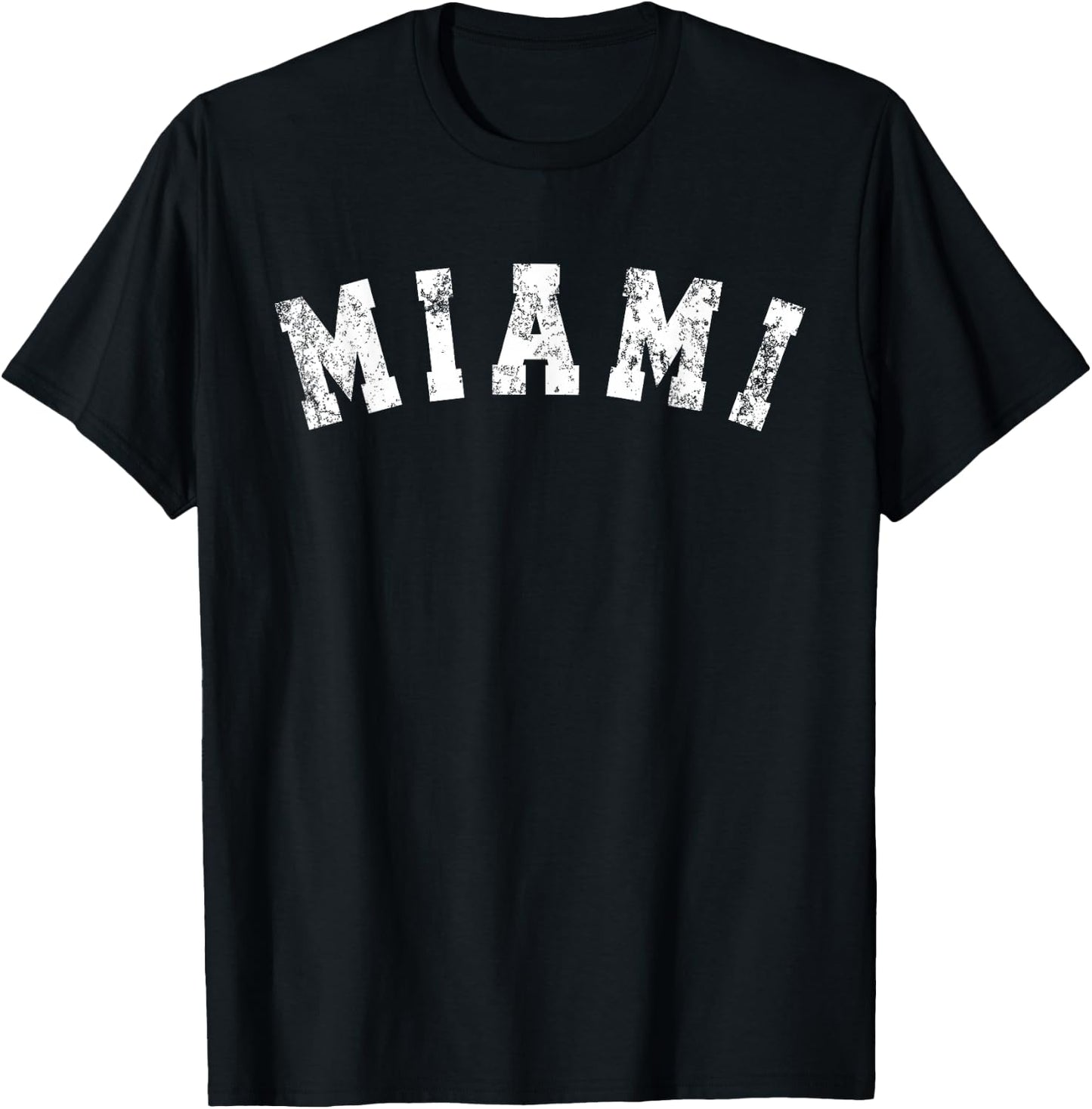 Vintage Miami Florida Retro Distressed T-Shirt - T-Shirt | Black