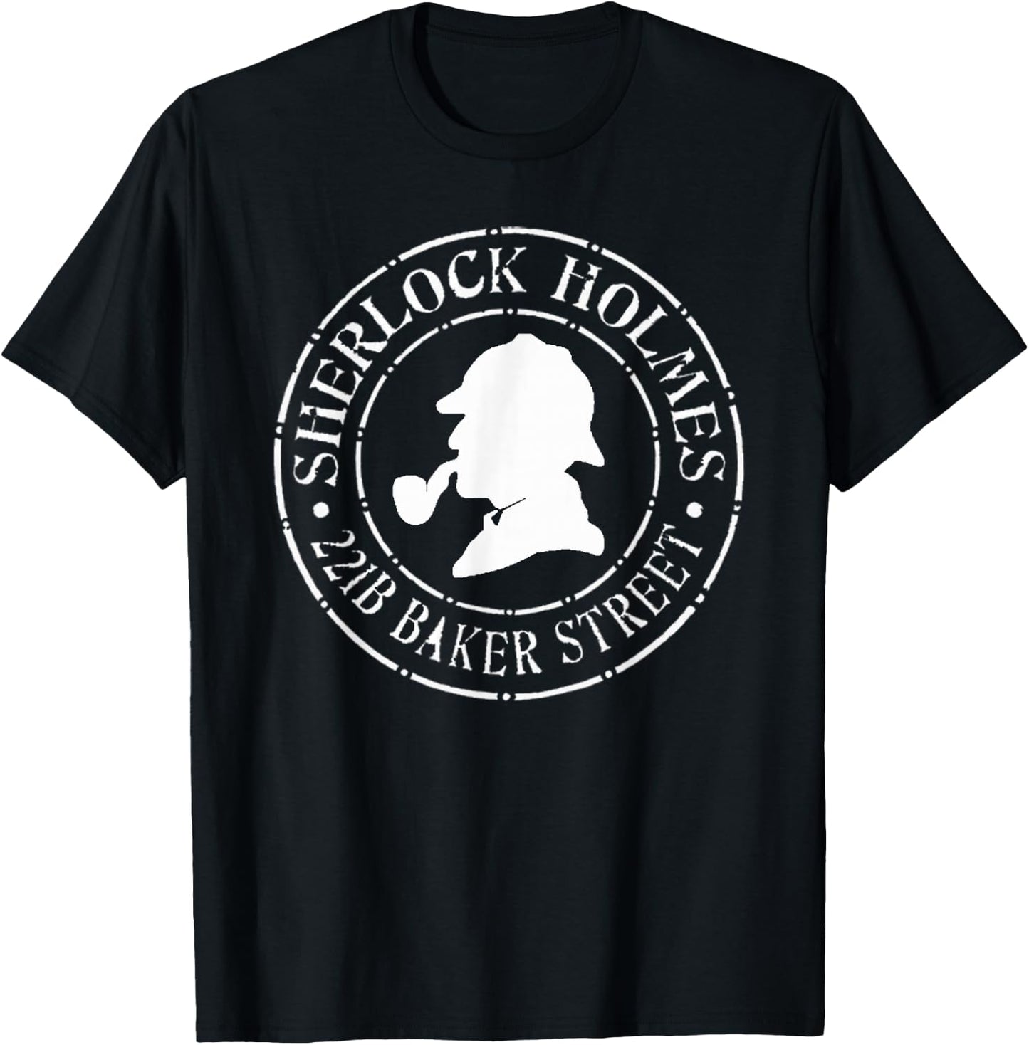 Sherlock Holmes Quotes 221B Baker St. British Detective T-Shirt - T-Shirt | Black