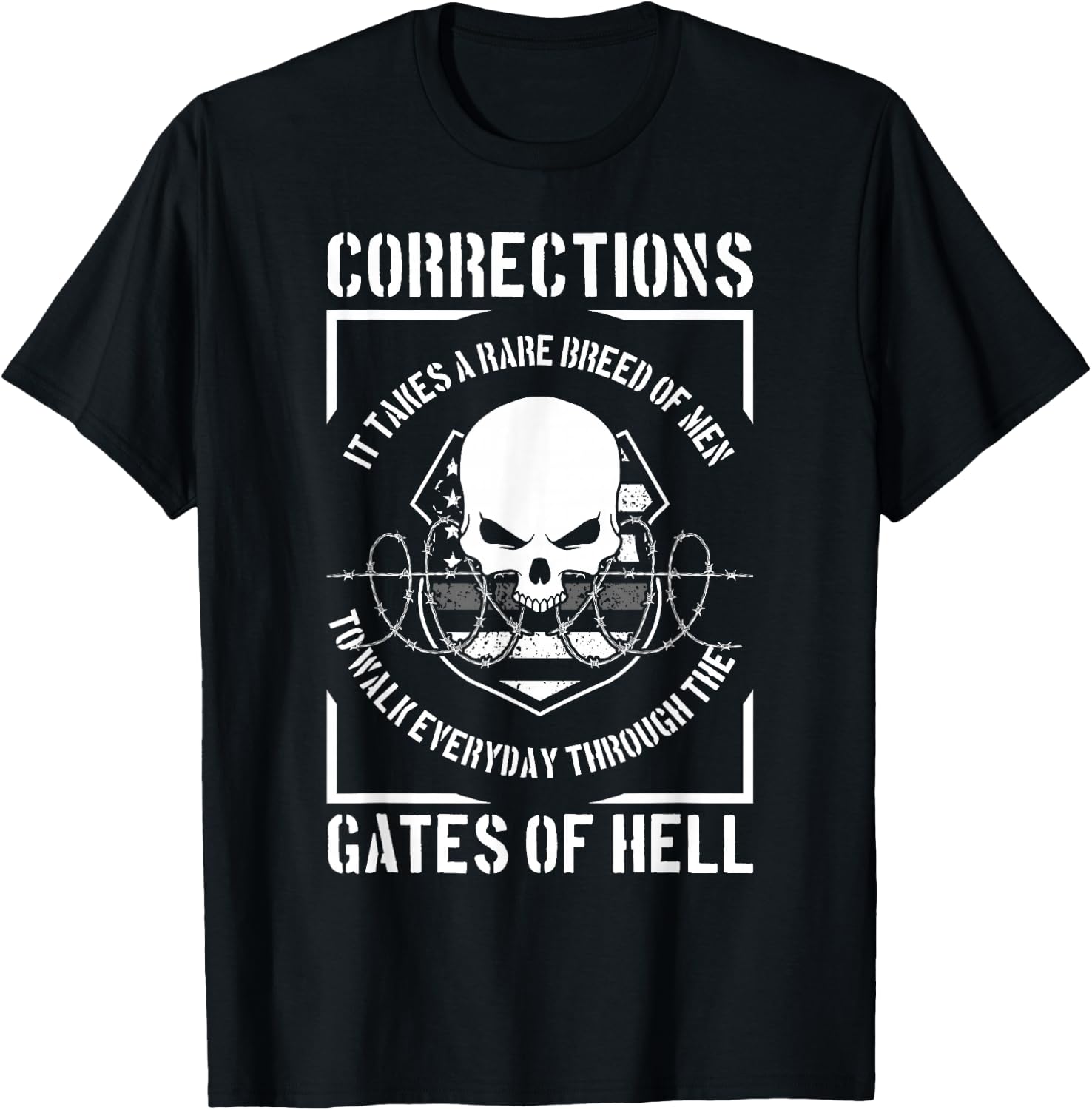 Correctional Officer Proud Corrections Officer T-Shirt - T-Shirt | Black