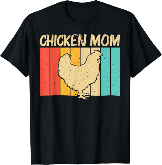Funny Chicken Art For Mom Women Chicken Farmer Poultry Lover T-Shirt - T-Shirt | Black