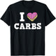 I Love Carbs Donut Heart Cake Apparel T-Shirt - T-Shirt | Black