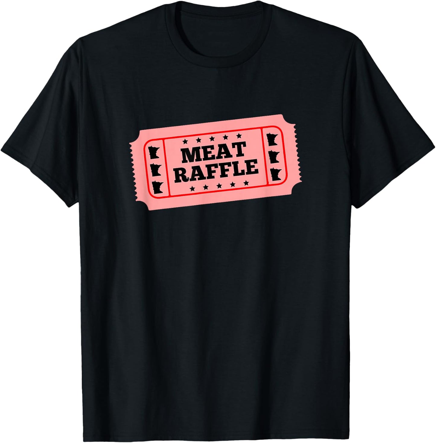 Meat Raffle Ticket Minnesota T-Shirt - T-Shirt | Black