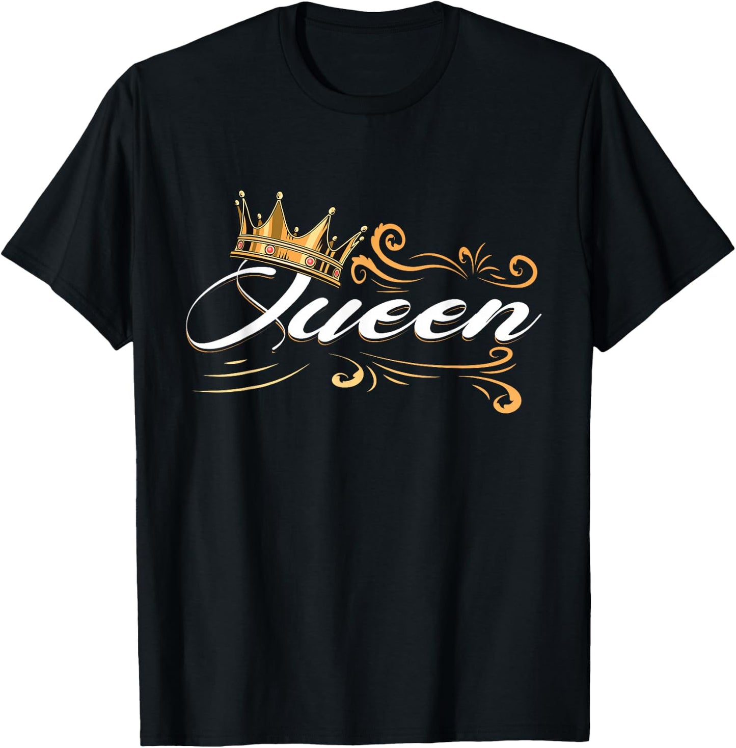 Awesome Queen Crown Crown me Font Queen T-Shirt - T-Shirt | Black
