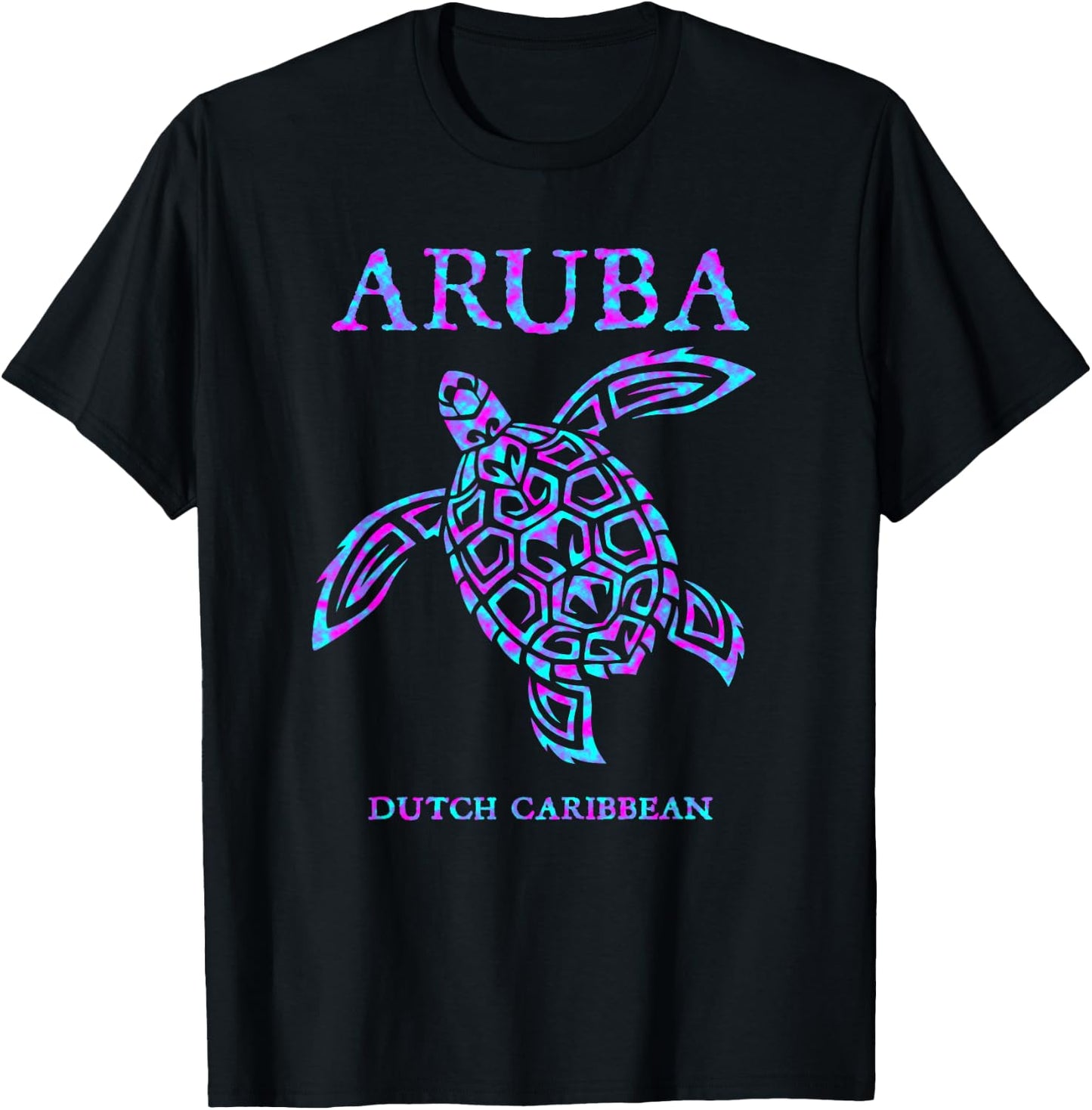 Colorful Aruba Sea Turtle Boys Girls Toddler Souvenir T-Shirt - T-Shirt | Black
