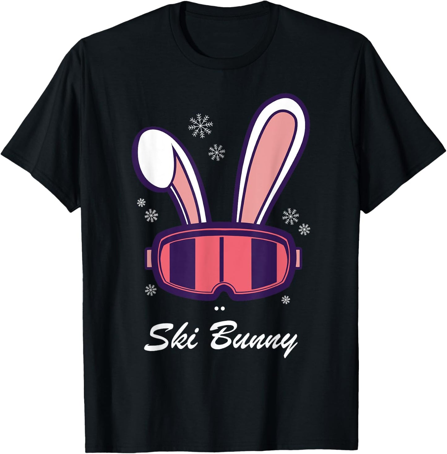 Funny Snowboard Ski Face Funny Ski Bunny T-Shirt - T-Shirt | Black