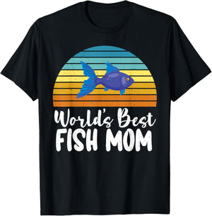 Worlds best Fish Mom T-Shirt - T-Shirt | Black