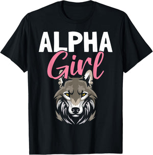 Alpha Girl Female Alpha Wolf T-Shirt - T-Shirt | Black