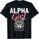 Alpha Girl Female Alpha Wolf T-Shirt - T-Shirt | Black