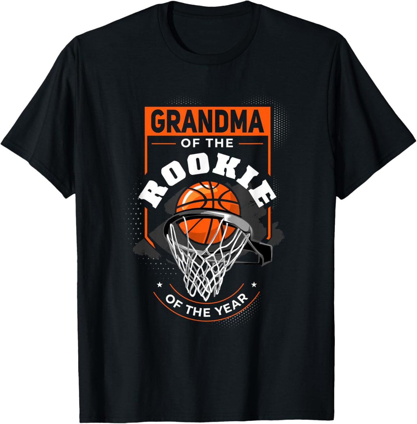 Rookie of the Year Basketball Grandma of the Rookie T-Shirt - T-Shirt | Black