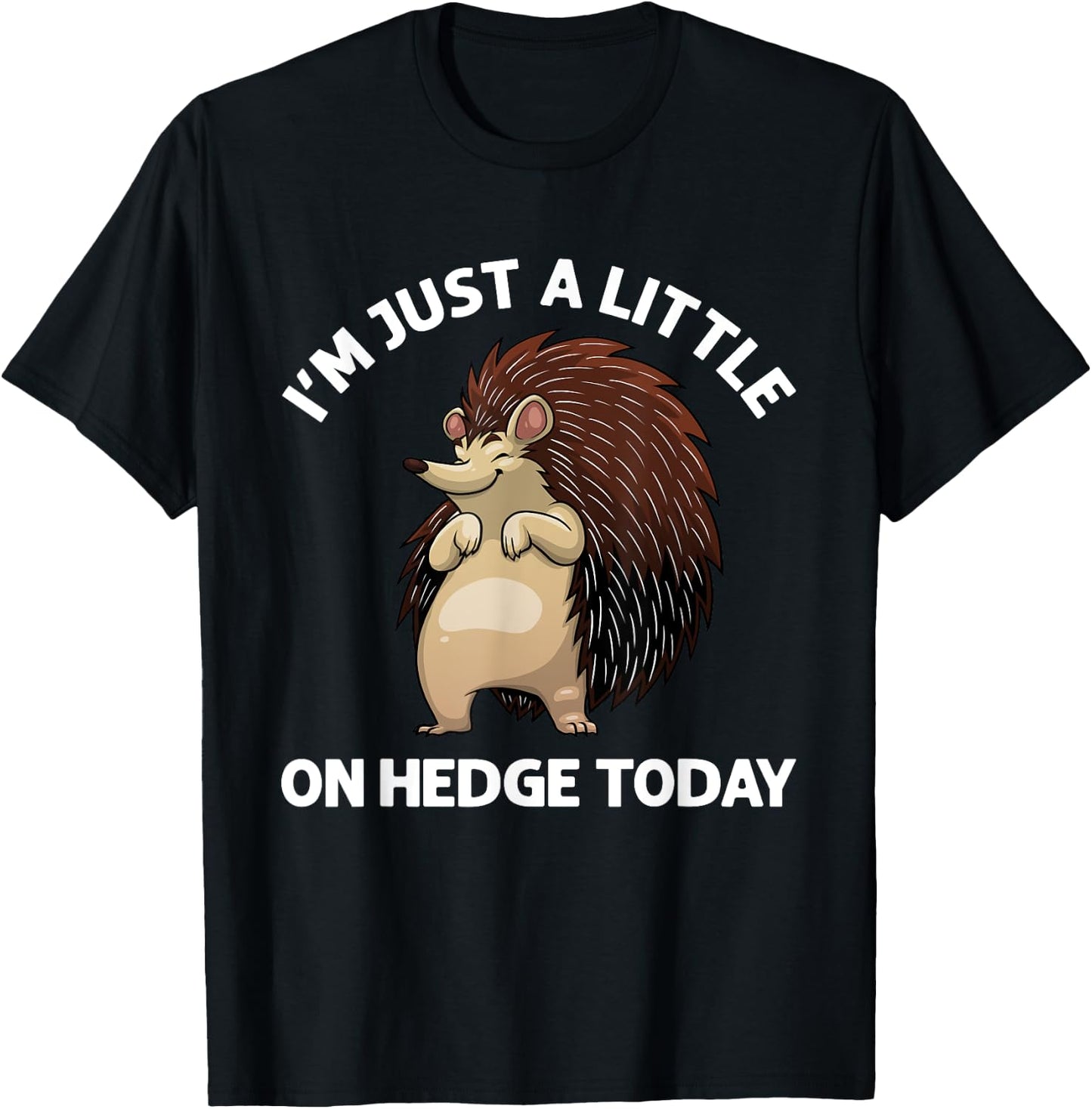 Funny Hedgehog Design Women Hedgehog Lover Porcupine T-Shirt - T-Shirt | Black
