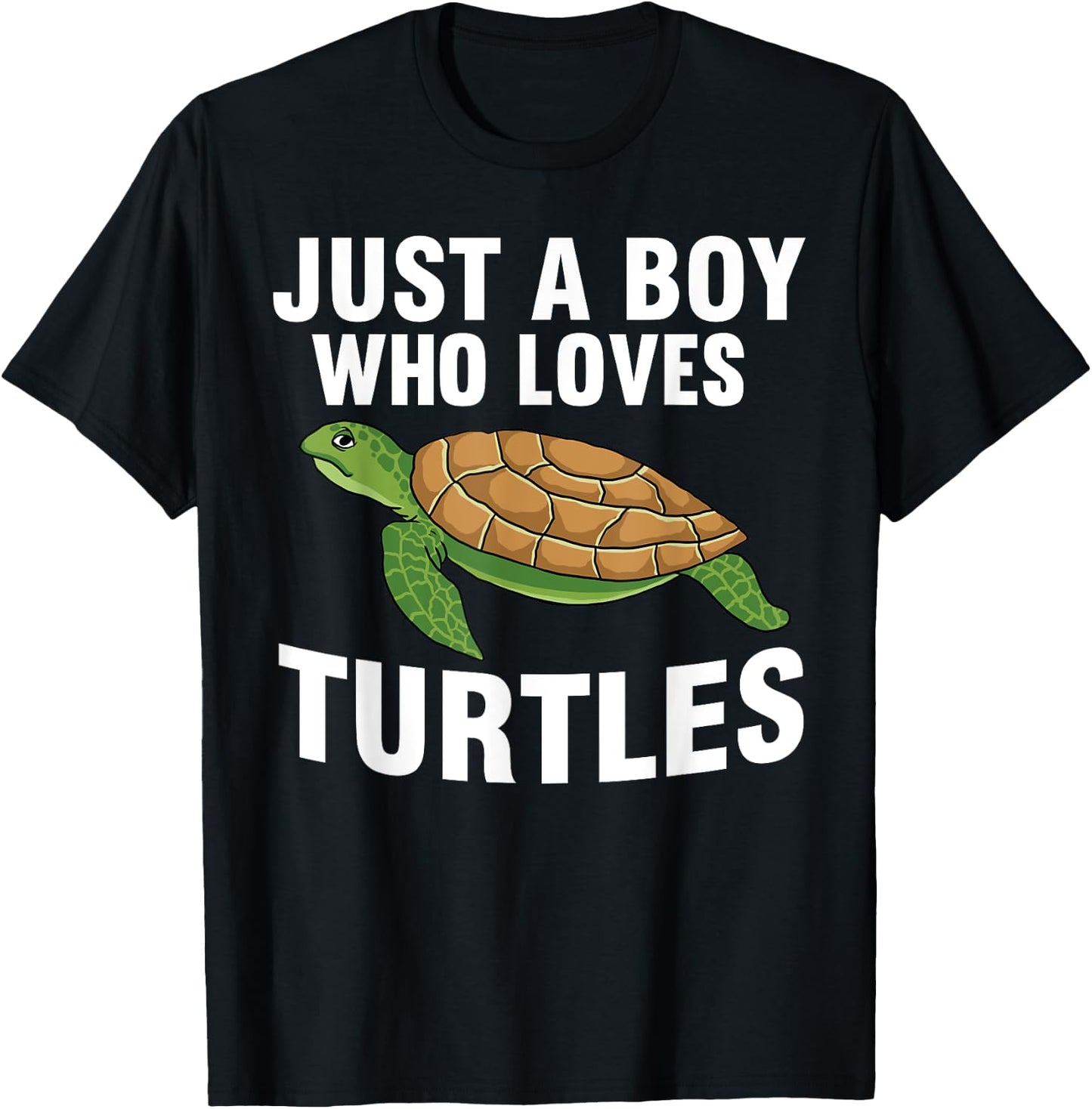 Cool Turtle Design Boys Kids Sea Turtle Animal Lover T-Shirt - T-Shirt | Black