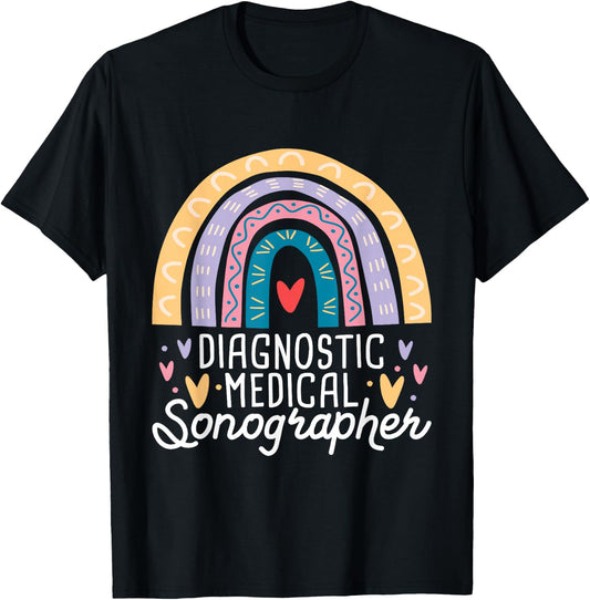 Diagnostic Medical Sonographer - Sonography Ultrasound Tech T-Shirt - T-Shirt | Black
