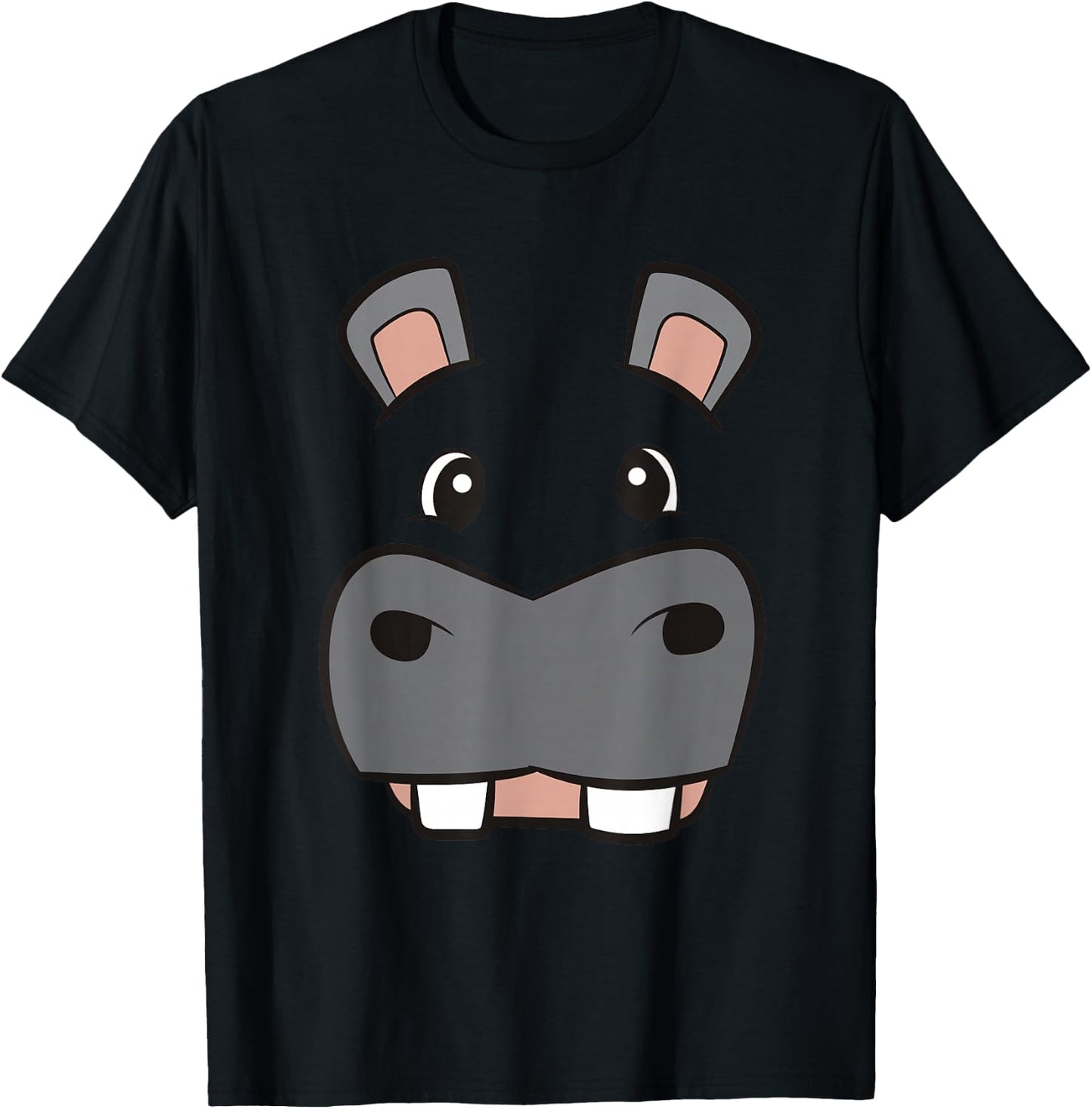 Lazy Animal Halloween Costumes Funny Hippo Costume Lazy Halloween Costume Hippopotamus T-Shirt - T-Shirt | Black