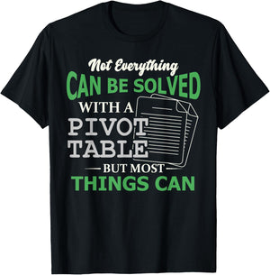 Pivot Table Spreadsheet Nerd Accountant T-Shirt - T-Shirt | Black