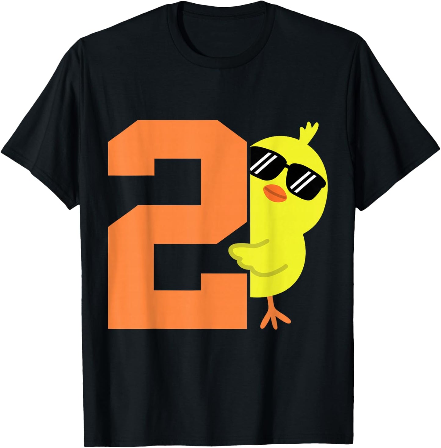 Toddler 2nd Birthday Chicken Themed 2 Year Old Boy Kid Chick T-Shirt - T-Shirt | Black