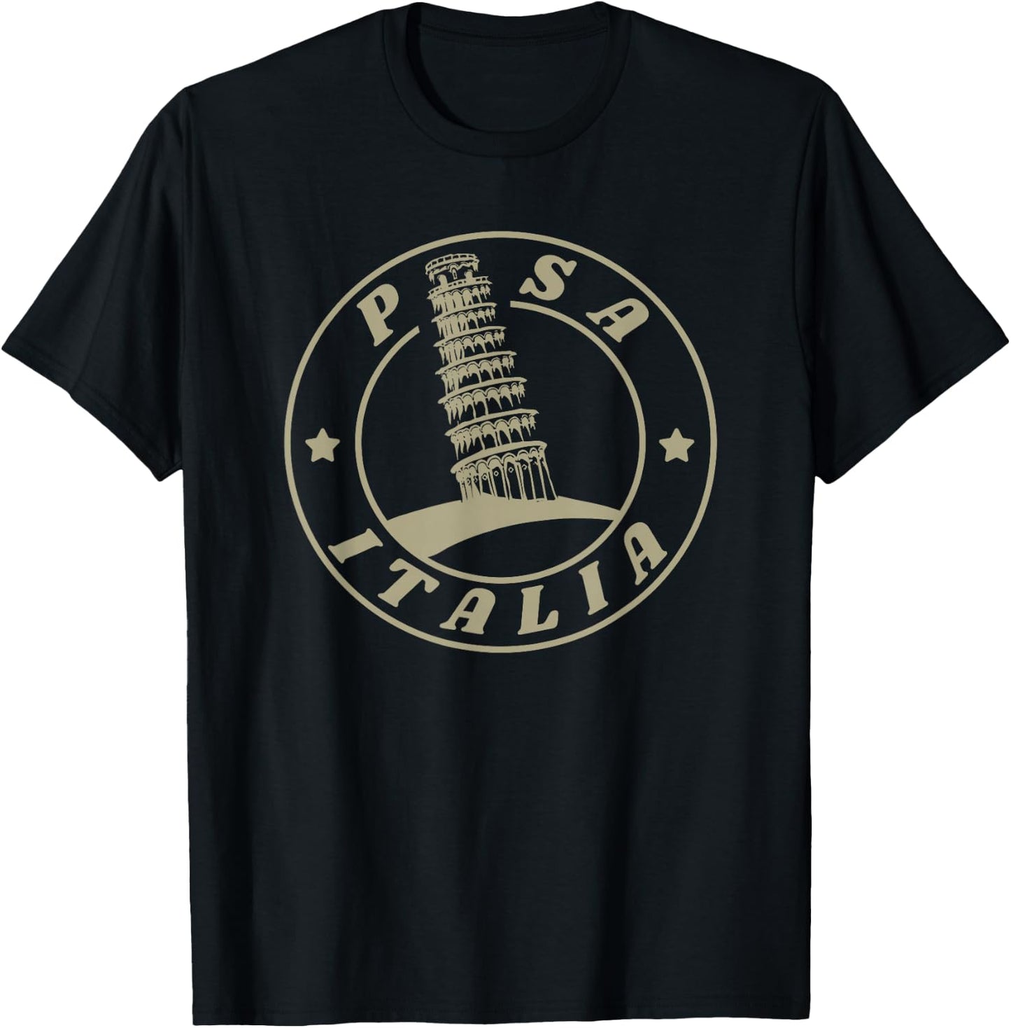 Leaning Tower of Pisa / Italy / Holiday T-Shirt - T-Shirt | Black