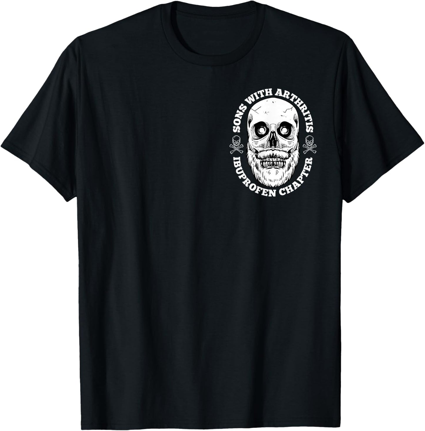 Sons With Arthritis 2 Sided Front Back Funny Retired Biker T-Shirt - T-Shirt | Black