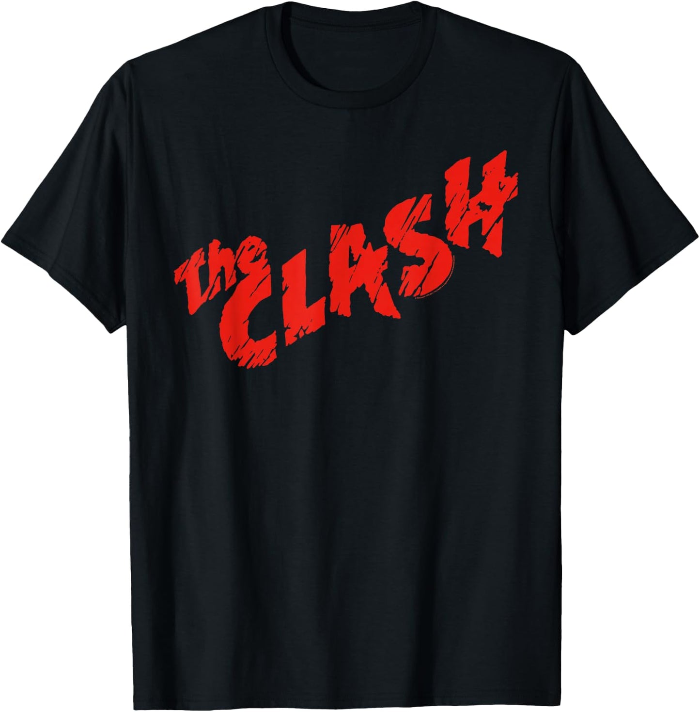 The Clash - Scratched Red Logo T-Shirt - T-Shirt | Black