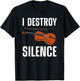 Funny Violin Player Art Women Kids Fiddle Violinist T-Shirt - T-Shirt | Black