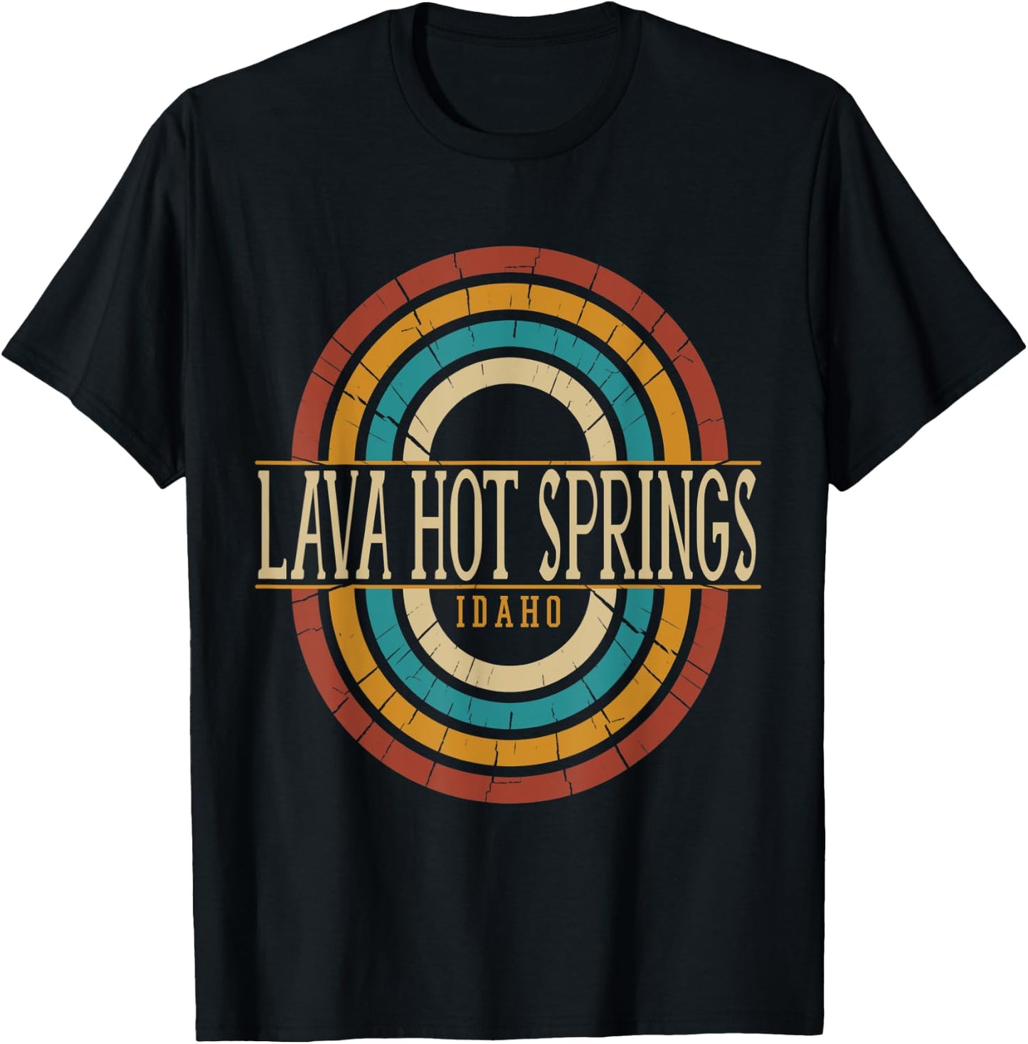 Vintage Retro Lava Hot Springs Idaho ID Women Men Souvenirs T-Shirt - T-Shirt | Black