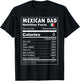 Mexican Dad Nutrition Facts Proud Mexican Father T-Shirt - T-Shirt | Black
