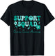 Groovy Support Squad Teal Ribbon Ovarian Cancer Awareness T-Shirt - T-Shirt | Black