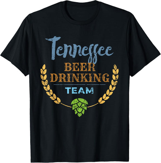 Tennessee Beer Drinking Team Vintage Style T-Shirt - T-Shirt | Black