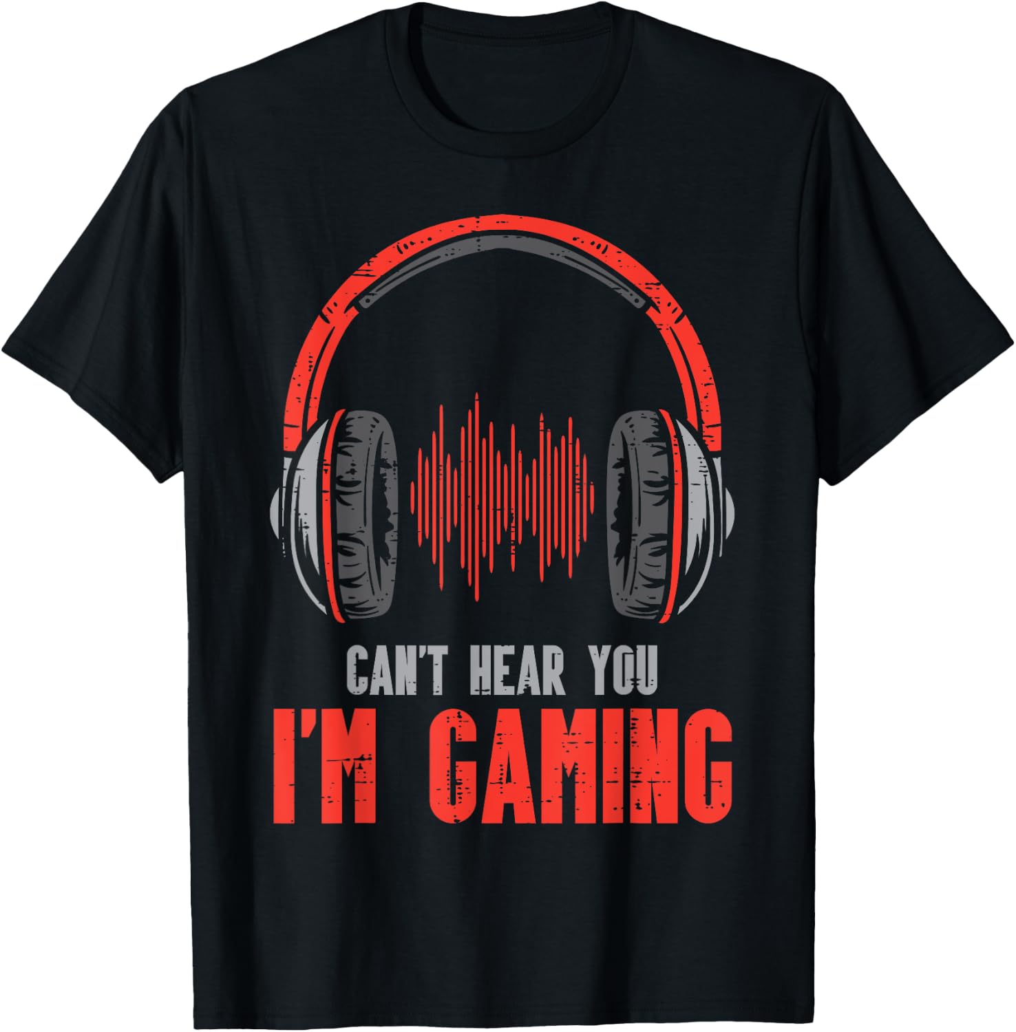 Cant Hear You Im Gaming Funny Gamer Boys Girls Men Kids Teen T-Shirt - T-Shirt | Black
