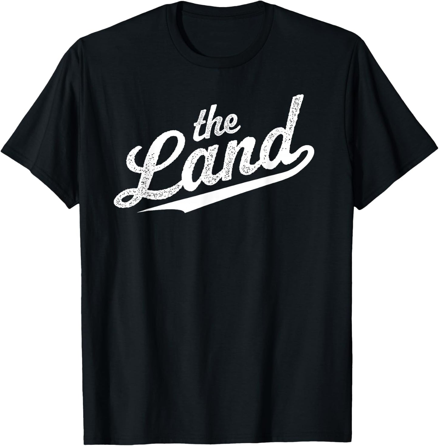 Retro "The Land" Cleveland Ohio Cursive Script Souvenir T-Shirt - T-Shirt | Black