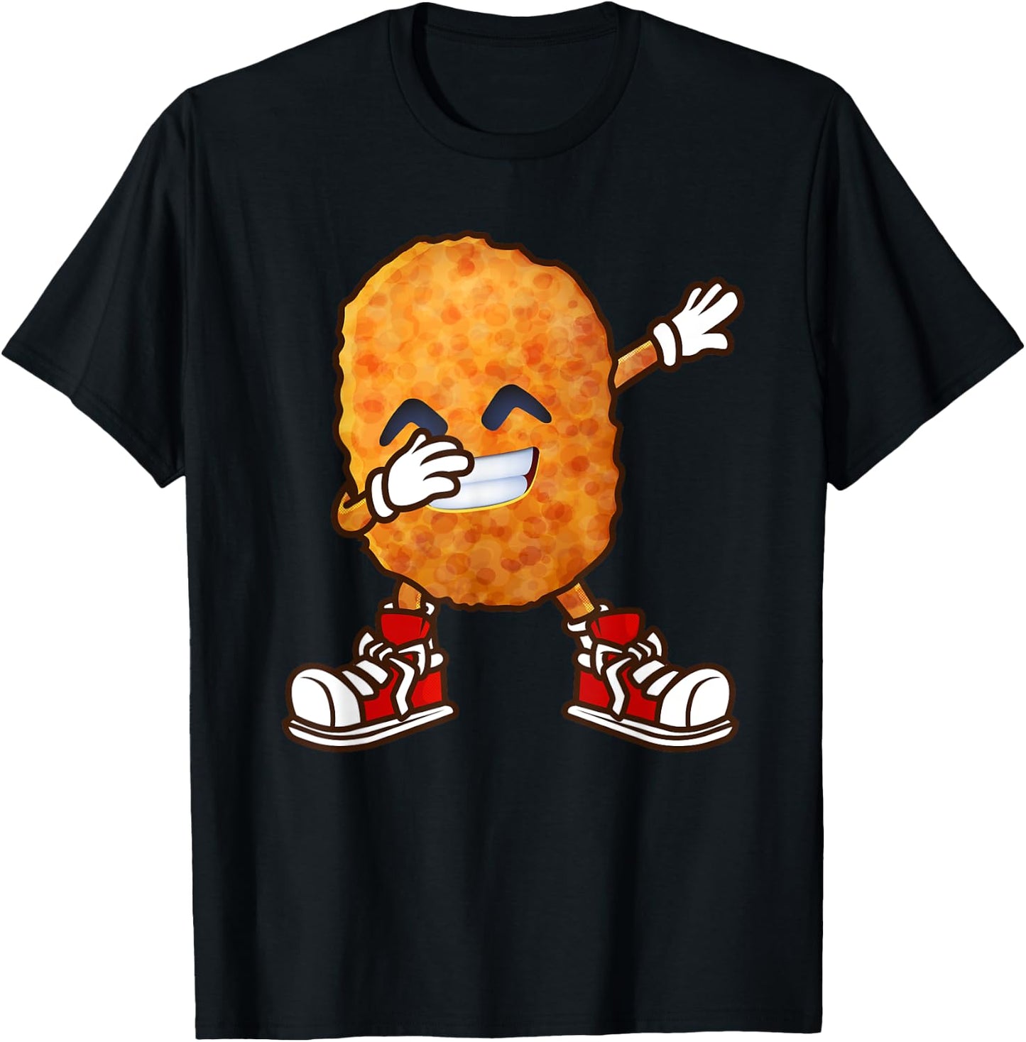 Funny Dabbing Chicken Nuggets Design For Kids Nugget Lover T-Shirt - T-Shirt | Black