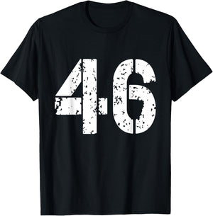 Number 46 Varsity Team - 46th Birthday & 46 Years Old T-Shirt - T-Shirt | Black