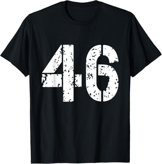 Number 46 Varsity Team - 46th Birthday & 46 Years Old T-Shirt - T-Shirt | Black
