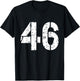 Number 46 Varsity Team - 46th Birthday & 46 Years Old T-Shirt - T-Shirt | Black