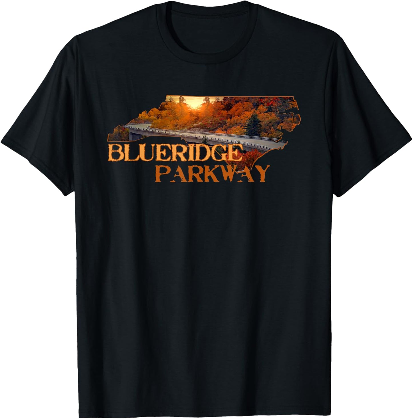 The Linn Cove Viaduct North Carolina Blueridge Parkway Hike T-Shirt - T-Shirt | Black
