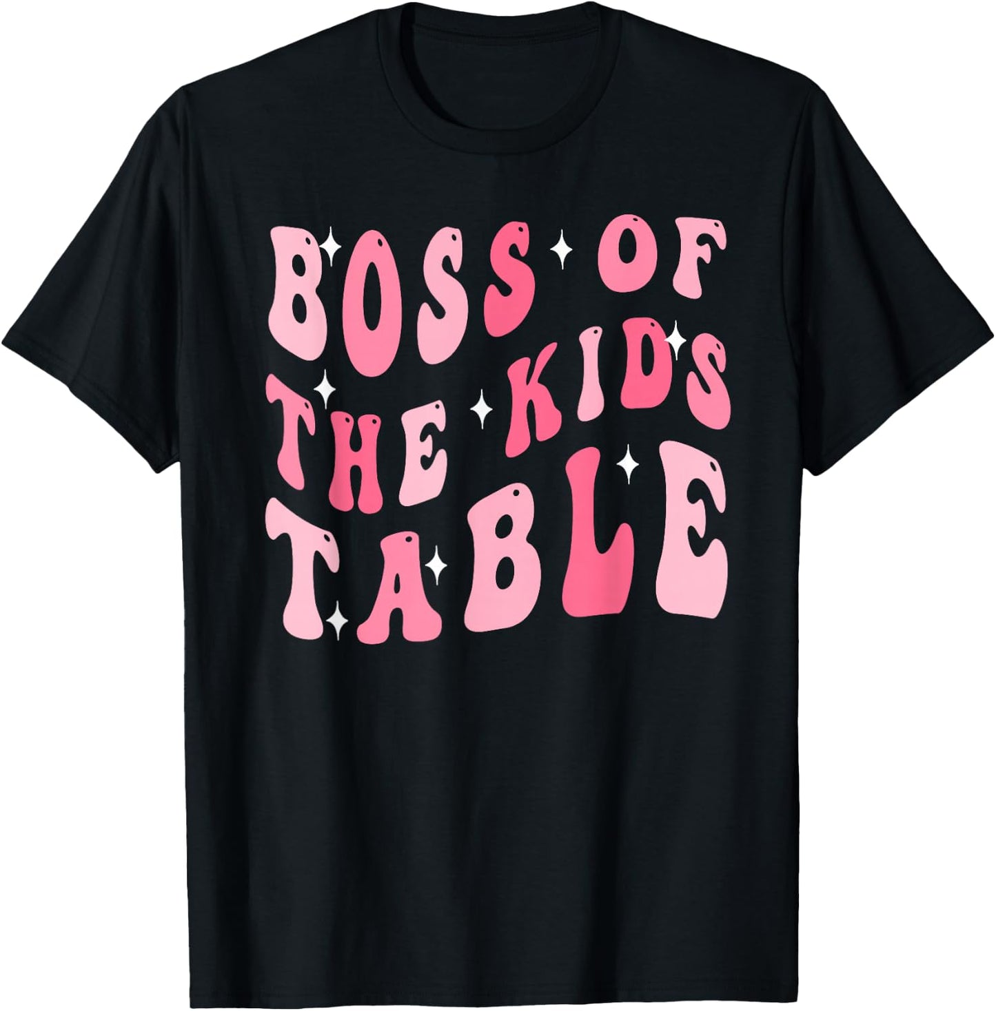 Funny Thanksgiving Toddlers Turkey Boss Of The Kids Table T-Shirt - T-Shirt | Black