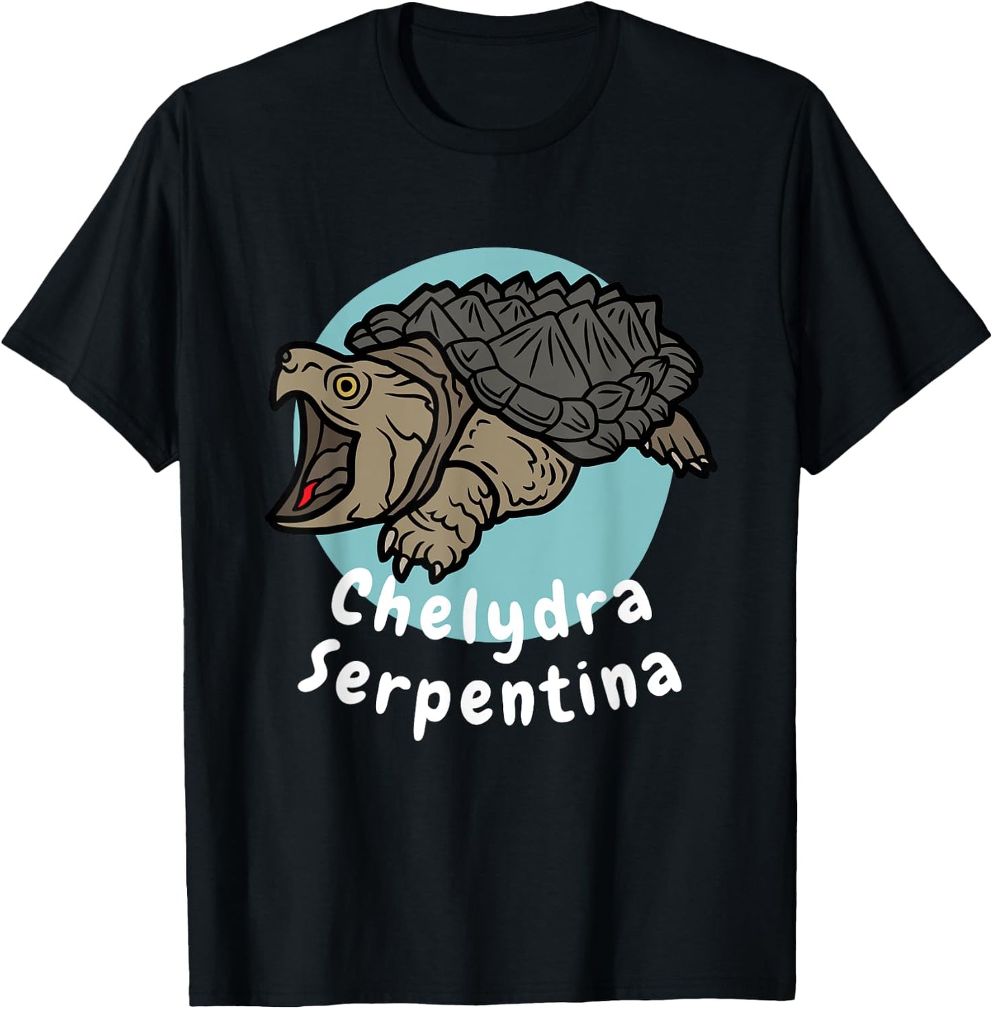 Chelydra Serpentina – Common Snapping Turtle Scientific Name T-Shirt - T-Shirt | Black
