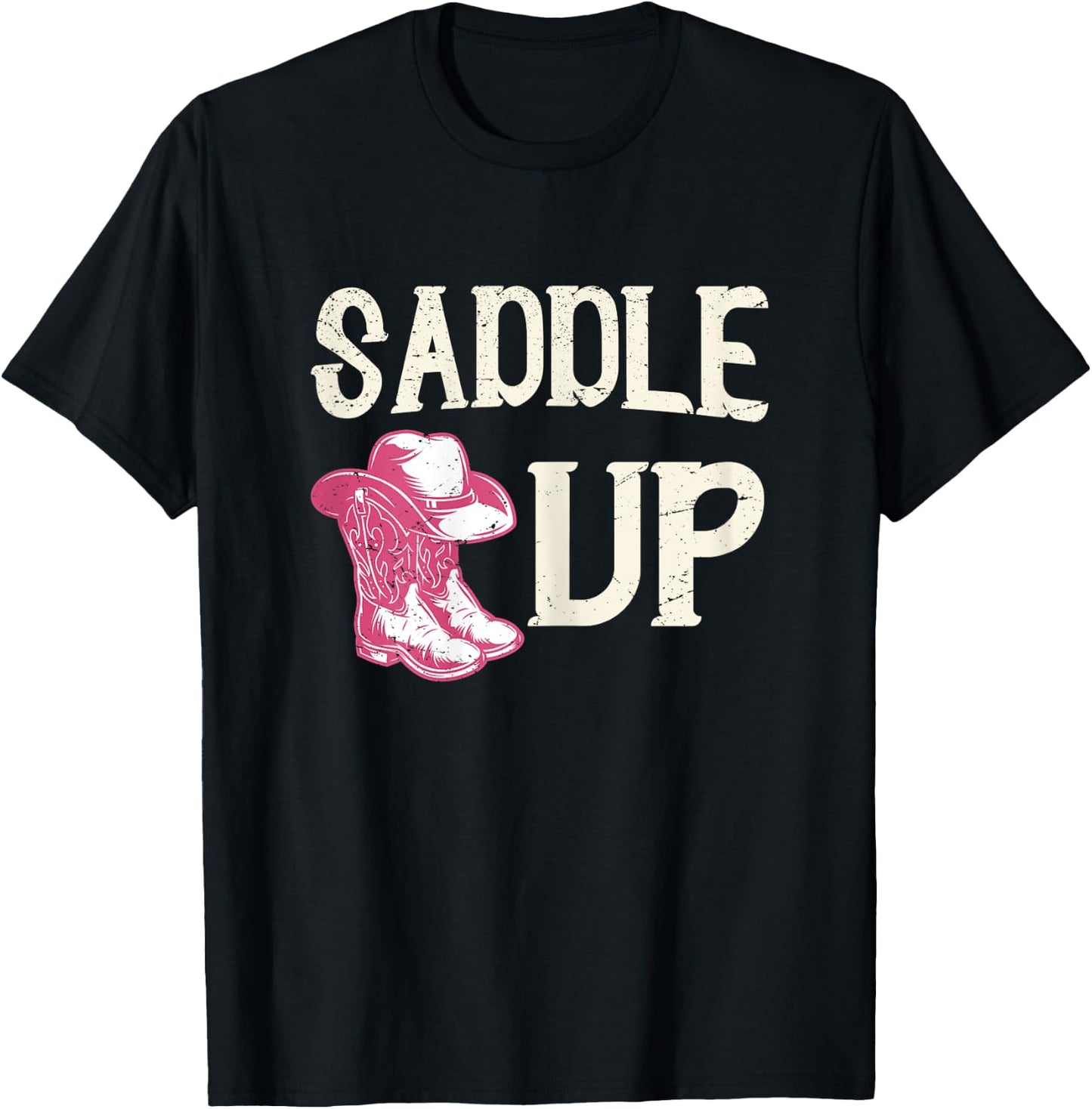 Funny Cowgirl Graphic Women Girls Cowgirl Western Rodeo T-Shirt - T-Shirt | Black