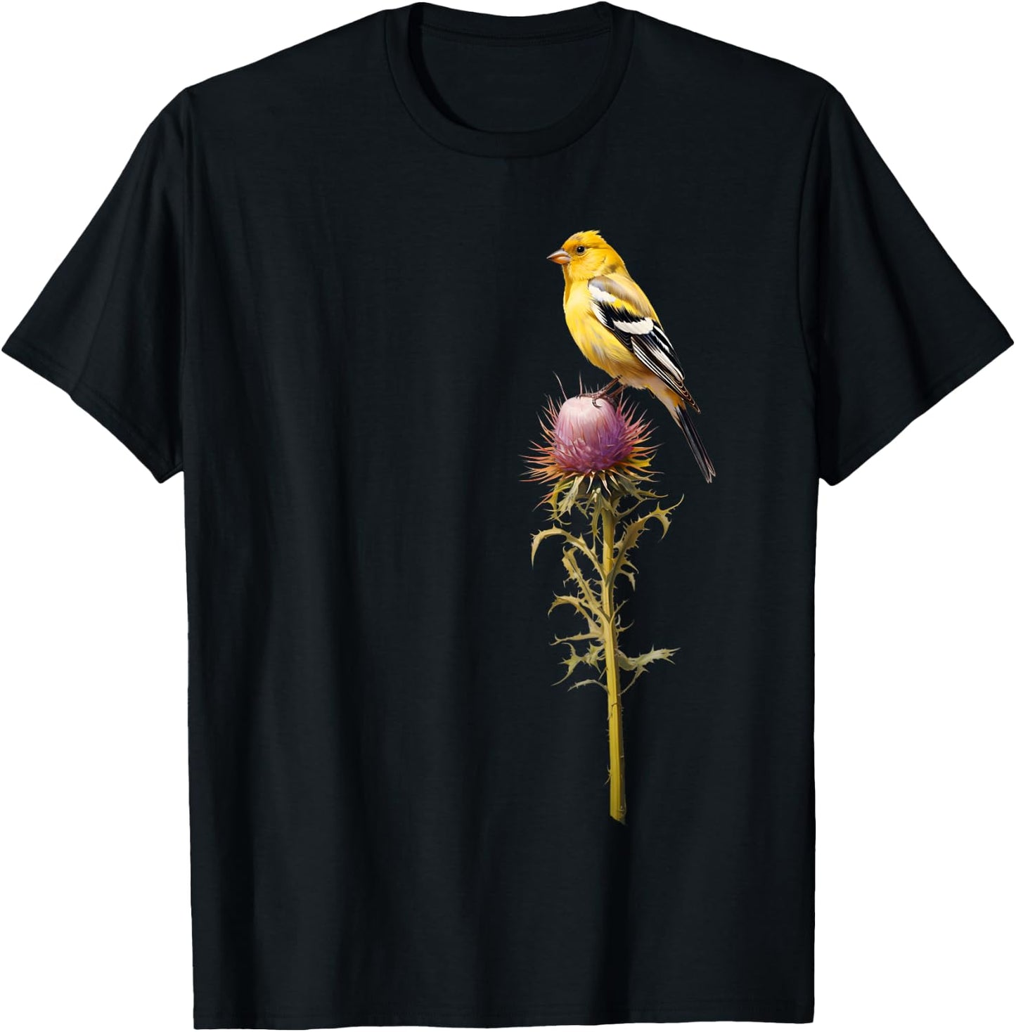 Birding and Bird Lovers Apparel Decor Accessories American Goldfinch Backyard Bird Watching Watchers Birder -Adults Black Short Sleeve Small T-Shirt - T-Shirt | Black