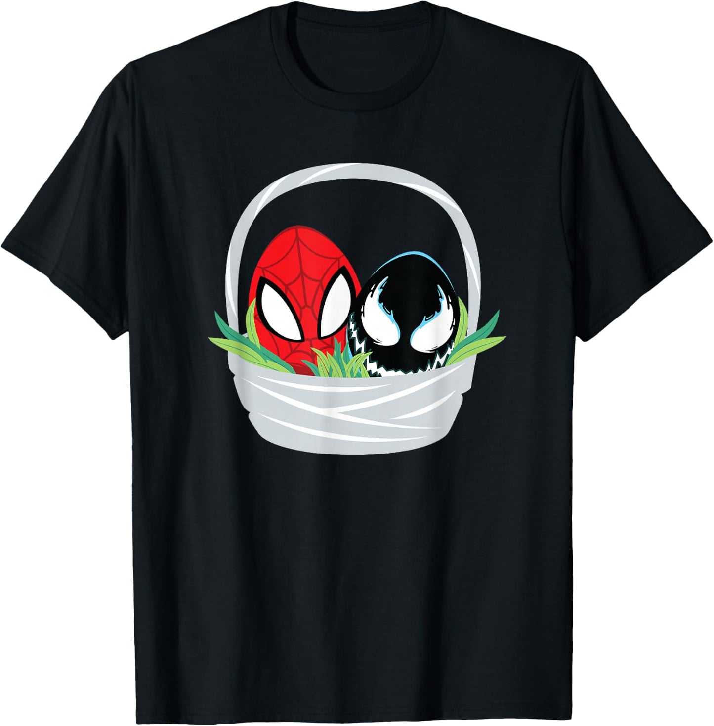 Marvel Spider-Man and Venom Easter Basket Small T-Shirt - T-Shirt | Black