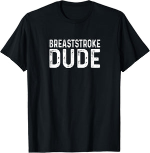 Breaststroke Swimming Dude Distressed Swim Swimmer Pool T-Shirt - T-Shirt | Black