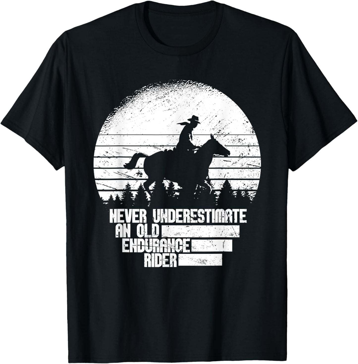 Retro Horse Riding Equestrian - Vintage Endurance Riding T-Shirt - T-Shirt | Black