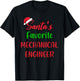 Santas Favorite Mechanical Engineer Funny Gift Christmas T-Shirt - T-Shirt | Black