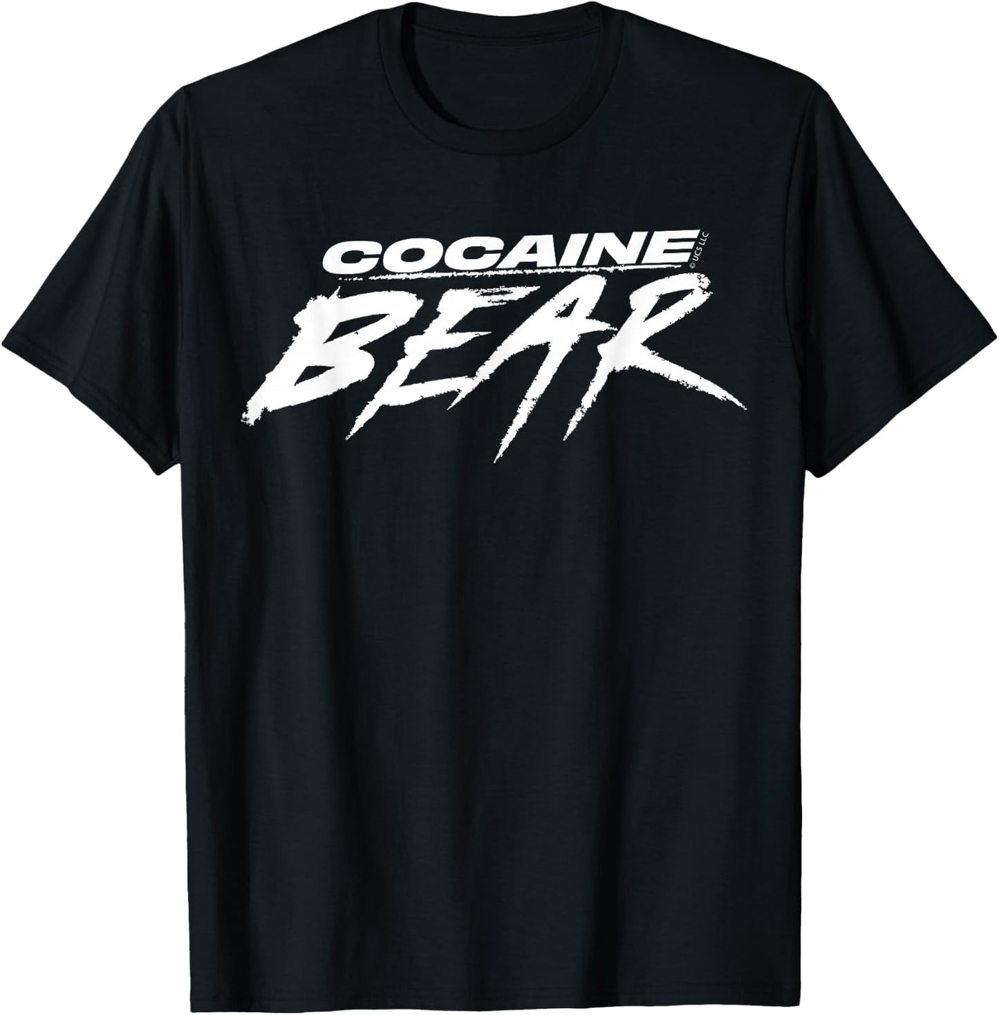 Cocaine Bear Black and White Logo T-Shirt - T-Shirt | Black