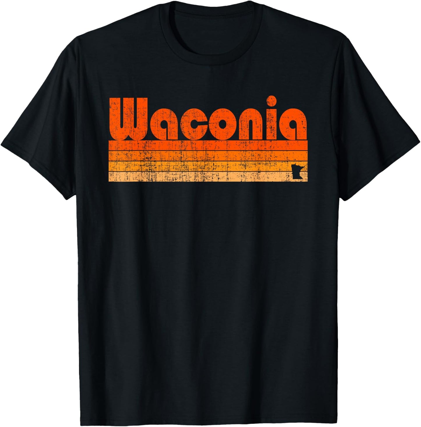 Waconia, Minnesota Retro 80s Style T-Shirt - T-Shirt | Black