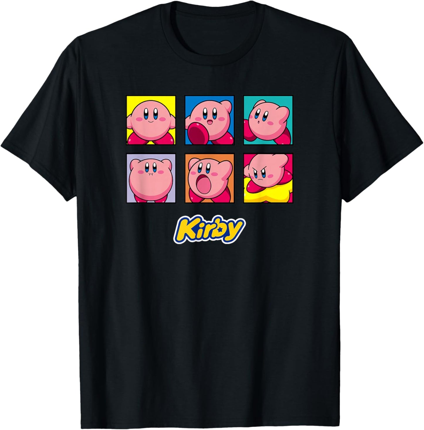 Kirby Vintage Panel Collage Poster - -Kids - Black - Small T-Shirt - T-Shirt | Black