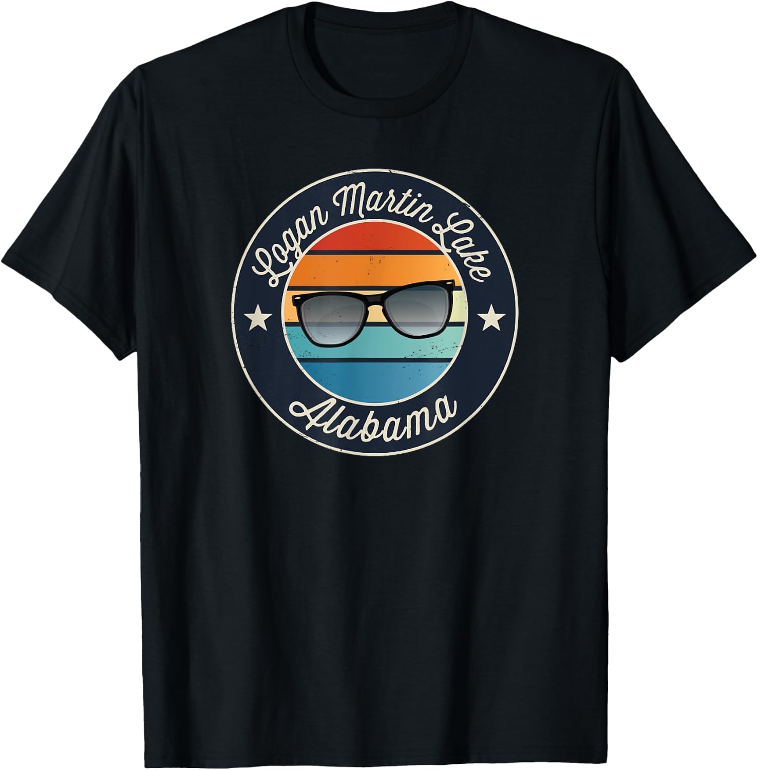 Logan Martin Lake - Alabama Souvenir T-Shirt - T-Shirt | Black